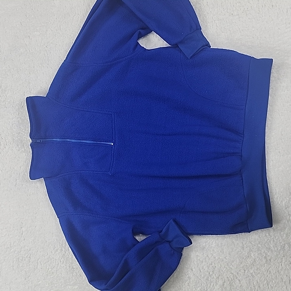 Vintage Barry Ashley Long Sleeve Fleece Quarter Zip With Pockets